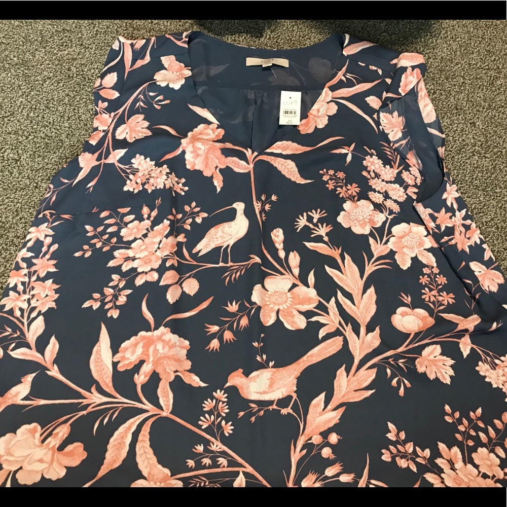 Flowers and Birds Sleeveless Top